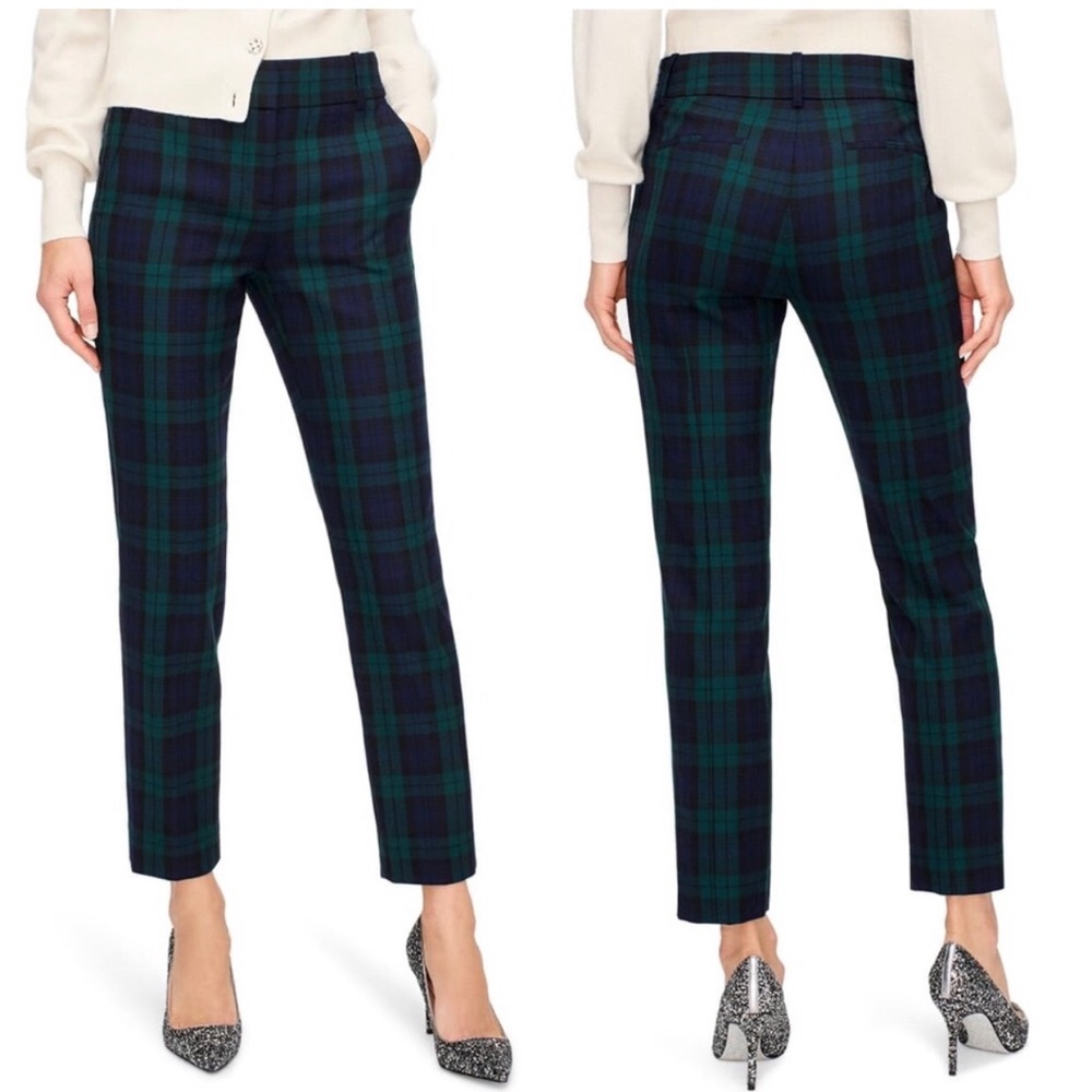 NWT JCrew Black Watch Plaid Pants